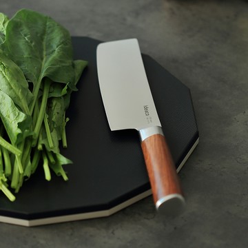 日本 ideaco 木質風握柄鉬釩鋼切菜刀 165mm 多色可選 - 櫻桃木紋柄