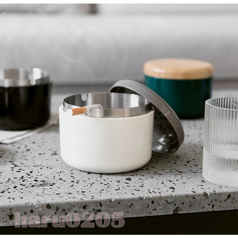 灰皿 ふた付き 大容量 厚い材質 車用 屋外 テーブル用 電子タバコ たばこの 灰皿 ふた付き ステンレススチール 大容量 リビングルーム 灰皿 L 大きい