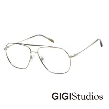 【GIGI Studios】 輕巧內斂鈦金光學眼鏡(啞光金 - MAIA-8096/0)