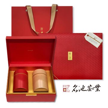 【名池茶業】厚禮 阿里山清香/濃香 輕焙凍頂(三分) 高山烏龍茶禮盒(150gx2罐)  附提袋1個
