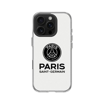 iPhone 16 Pro Clear Case（相機按鈕） 透明 - PSG - Paris Saint-Germain Black 黑