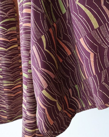 日本製和風印紫色古著羽織和服外套