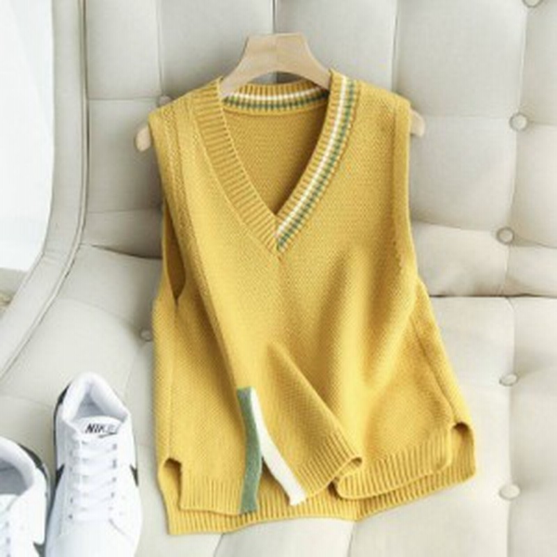ベスト レディース 秋冬 スリット入 カラフルストライプ ニットベスト おしゃれ カジュアル かわいい ノースリーブ フリーサイズ ベスト 通販 Lineポイント最大1 0 Get Lineショッピング