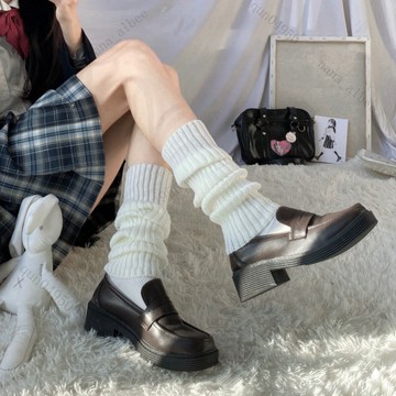 免運⚡針織襪套 白色襪子女 腿套女堆堆襪小腿套秋冬雪靴堆堆襪長筒修飾腿型襪套女襪