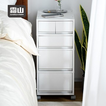 【日本霜山】移動式四層抽屜置物收納櫃(附分類隔板)