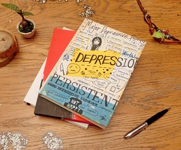 客製化抗菌筆記本。手札 -- 我  憂鬱。畢業 禮物 畢業季