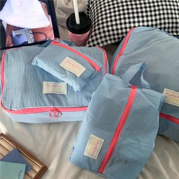 行李收納袋旅行內衣內褲拉鏈分裝袋行李箱便攜戶外防水衣物收納包