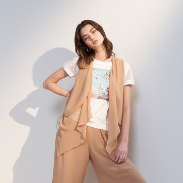 CLL巧玲瓏 雙層雪紡修身百搭背心 2199407