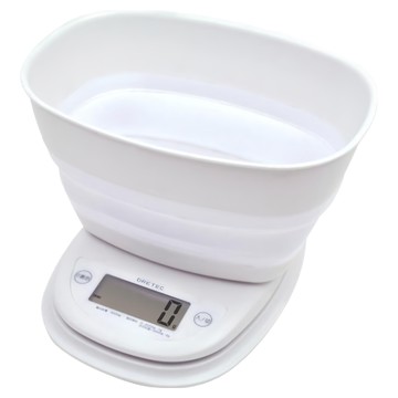 dretec Melba 米爾芭 收納式廚房料理電子秤 附盆  180 x 120 x 54mm  1個