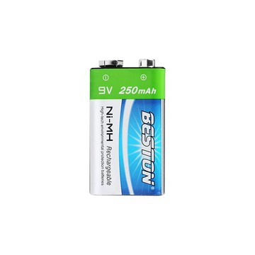 BESTON 9V 充電式鎳氫電池 for 9V (250mAh) 低自放電 無記憶效應