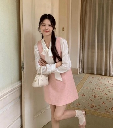 「設計師回饋款激省500起」韓系女神小香風背心洋