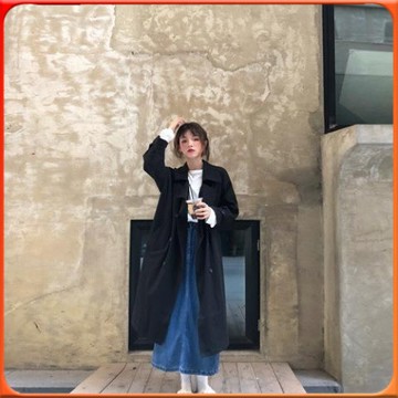 🥇台灣出貨🥇 風衣女中長款2025春鞦新款韓版學生氣質寬鬆百搭休閒網紅過膝外套 ✨️滿額免運✨️147-12-B