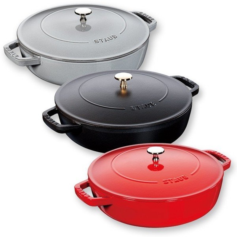 新品 staub ストウブ ブレイザー ソテーパン グレー 28cm 限定価格セール！