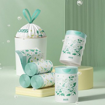 APEX｜ 茉莉花香氛免撕手提垃圾袋 4入組_320只(80只/卷)