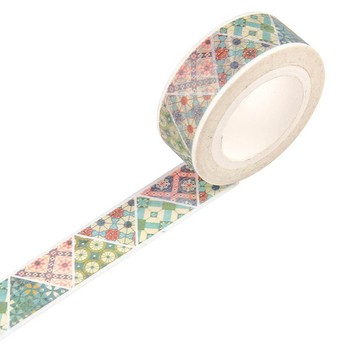 | 復古花磚系列 - 三角綜合花磚 | 日本和紙膠帶