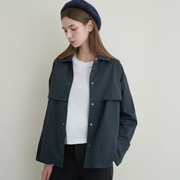 GIORDANO 女裝寬鬆翻領風衣外套【雙色任選】