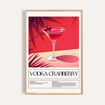 伏特加蔓越莓 Vodka Cranberry / 雞尾酒系列掛畫