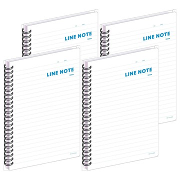 withna 護眼10mm PP筆記本 4入組  顏色隨機  1組