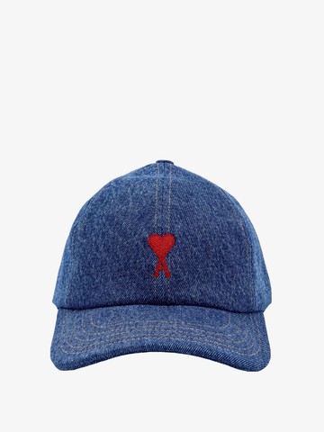 Denim hat with logo embroidery - AMI PARIS - gender_Man