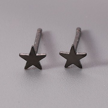 925純銀五角星耳釘女年新款潮耳環簡約冷淡風小巧耳飾品