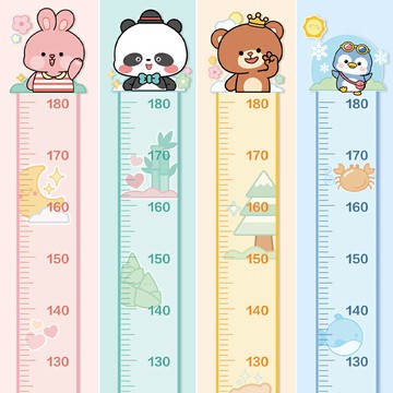 身高貼 身高貼紙 身高尺 兒童身高可移除不傷牆身高貼寶寶卡通量身高牆紙牆貼測量身高尺『FY02503』