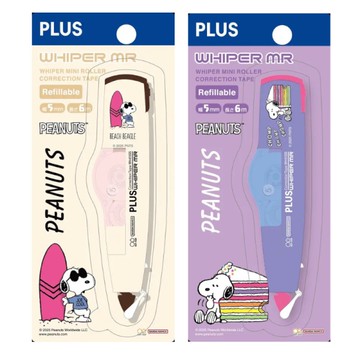 (限量)PLUS x 史努比 MR智慧型滾輪修正帶(5mm)-衝浪/甜點