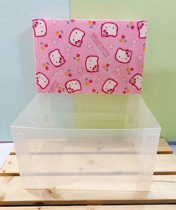 【震撼精品百貨】Hello Kitty 凱蒂貓~三麗鷗HELLO KITTY塑膠收納盒/收納提盒#00109