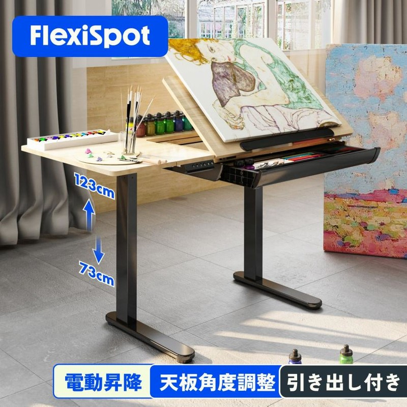 昇降デスク 天板角度調整 昇降テーブル FlexiSpot ED1B スタンディング