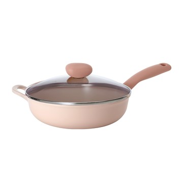 Sherbet蜜桃雪酪系列 30cm炒鍋 (不挑爐具，瓦斯爐電磁爐可用)