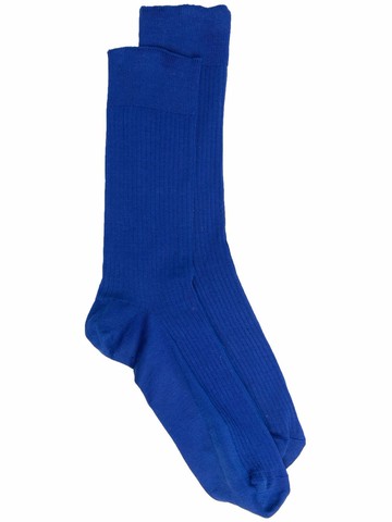 Mackintosh - Pembroke ribbed socks - men - Cotton/Nylon - M - Blue
