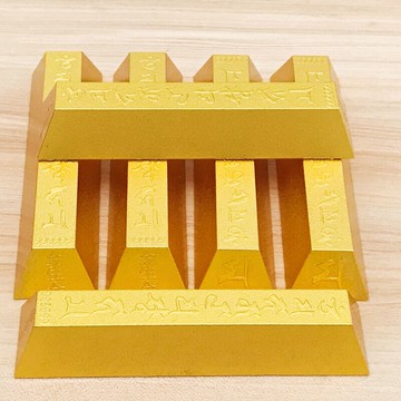 李居明吉祥物八運大小財箱專用金生金仿真金條金磚道具擺件
