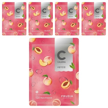 FRUDIA 鮮榨果汁肌 舒緩保濕面膜 蜜桃 20ml  1片  5組