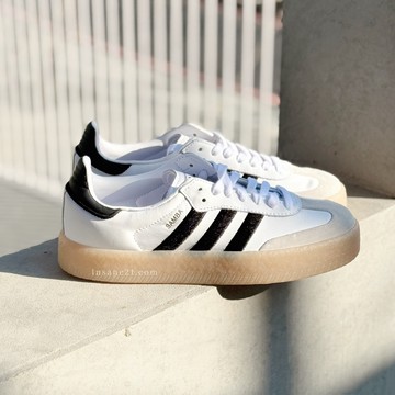 ADIDAS SAMBAE W 白 皮革 焦糖底 厚底 德訓鞋 休閒鞋 女鞋 IG5744