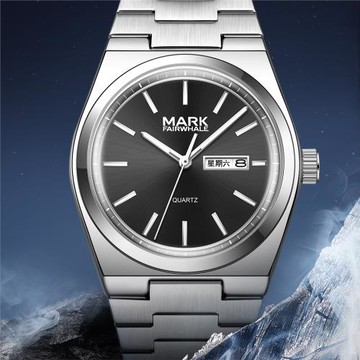 馬克華菲手表2025新款開創者男款經典商務簡約防水夜光石英款腕表