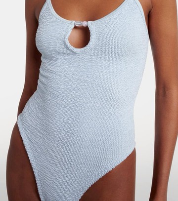 Hunza G Mia beaded cutout swimsuit