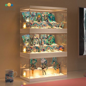 免運/公司貨 展示櫃 手辦展示櫃 透明櫃痛櫃 谷子盲盒收纳櫃 透明防尘立牌吧唧吃谷阶梯泡泡玛特桌面展示盒 可開發票 全館八折 工廠現貨直銷 新品特價 h1091