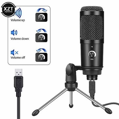 ラップトップ 録音 スタジオ カラオケ youtube用の スタンド 付き usb メタル コンデンサー マイク 0