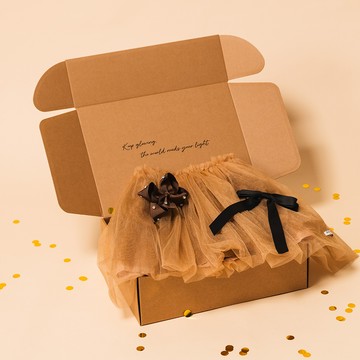 手工澎澎裙-太妃棕+Bownita閃閃水鑽Black+芭蕾舞伶Nero - 9~12M