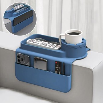 跨境飲料咖啡硅膠沙發杯墊沙發扶手杯架多功能創意生活杯托杯座