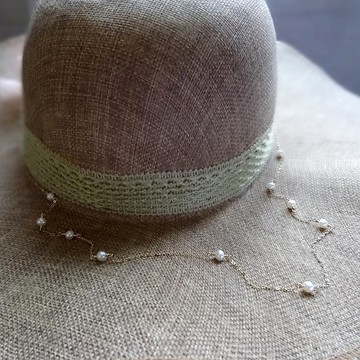 淡水珍珠 14Kgf 包金 Indie 優雅風長鍊 洋裝鍊 毛衣鍊 復古唐頓