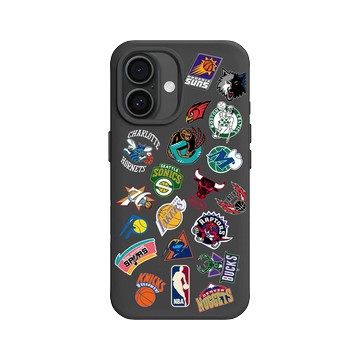 iPhone 16 SolidX 黑 - NBA - Hardwood classics Logos