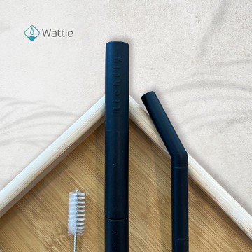 Wattle ∣ 積木吸管_珍珠粗吸管_黑色