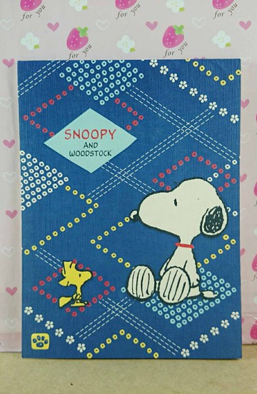 【震撼精品百貨】史奴比Peanuts Snoopy  便條本 藍 和風 震撼日式精品百貨