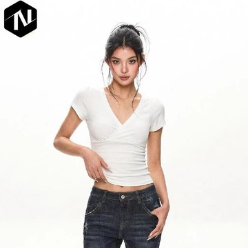 【Nico】🏵️闆娘優選 高品質棉質短袖T恤女【260克人棉+版型好質量好】新款氣質設計高級感絕美短袖t恤