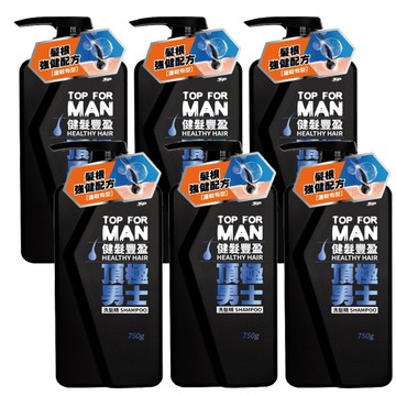 【脫普】頂極男士健髮豐盈洗髮精(中油性髮質適用)-750g*6瓶