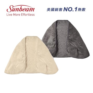 【美國 Sunbeam】柔毛披蓋式電熱毯/熱敷墊(SHWL)｜兩色可選 原廠公司貨 保固二年