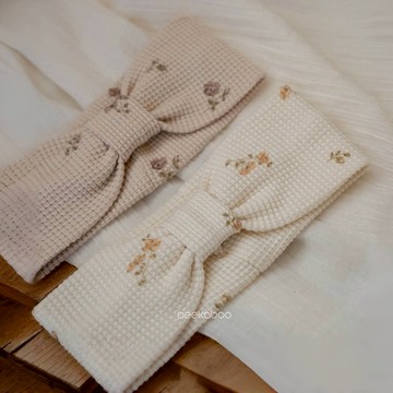 Peekaboo 華夫格花卉髮帶｜嬰兒髮帶 寶寶髮帶 新生兒髮帶 韓國童裝 兒童髮飾 女寶髮帶 韓國童裝