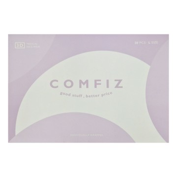 COMFIZ 康菲 3D醫療口罩 L  20片  1盒  雪藍紫