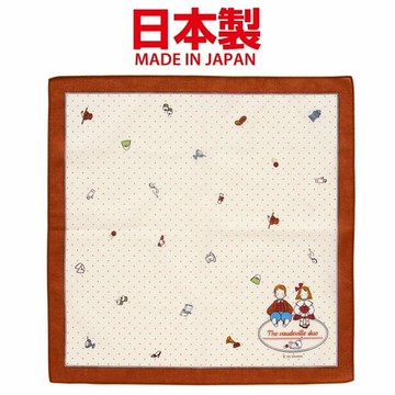 asdfkitty*日本製 The Vaudeville Duo 安迪愛咪 秋冬時尚 手帕-40*40公分-方巾 桌墊 餐墊 桌巾-正版商品