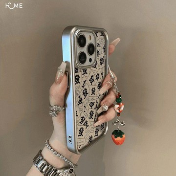 新款創意發財適用相框蘋果16手機殼iphone15pro14/13防摔12/11電鍍